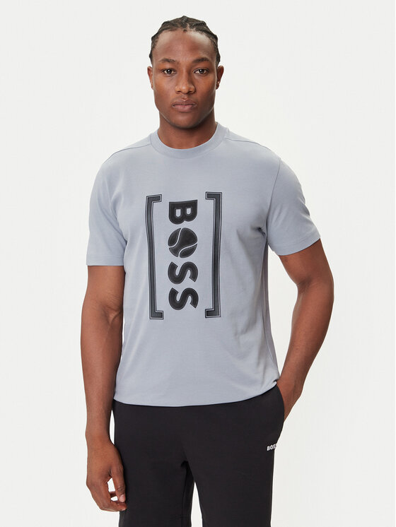 BOSS Тишърт Iconic TL 50543905 Сив Relaxed Fit цвят на ниска цена