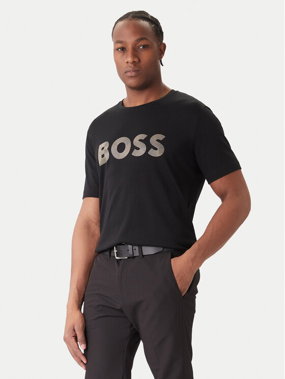 BOSS Тишърт Logo Future 50543796 Черен Regular Fit цвят на ниска цена