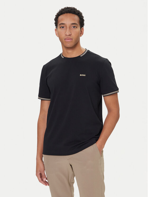 BOSS Тишърт Taul 50521245 Черен Regular Fit цвят на ниска цена