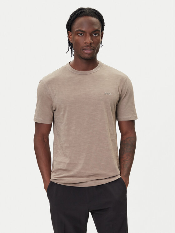 BOSS Тишърт Tegood 50508243 Бежов Regular Fit цвят на ниска цена