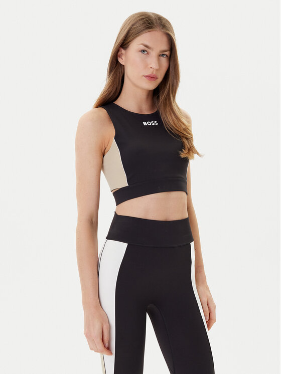 BOSS топ Endura2 50544180 Черен Slim Fit цвят на ниска цена