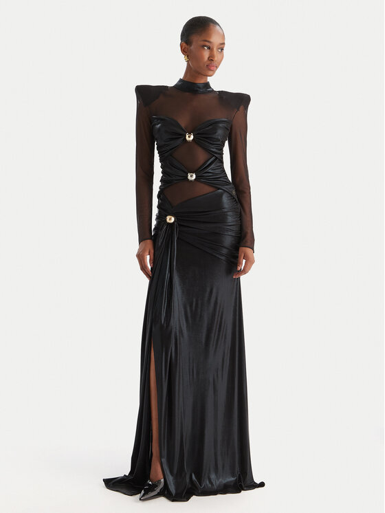 Babylon Официална рокля S00822 Черен Slim Fit цвят на ниска цена