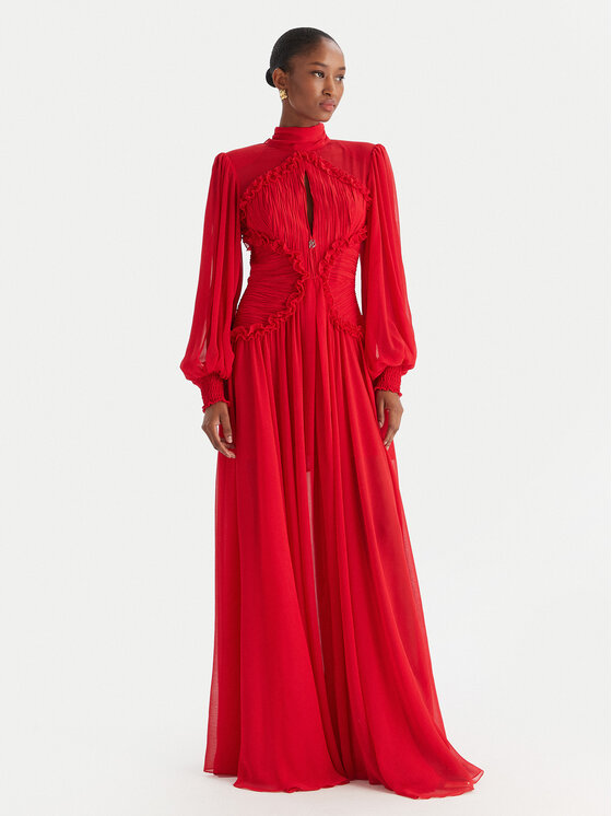 Babylon Официална рокля S00833 Червен Regular Fit цвят на ниска цена