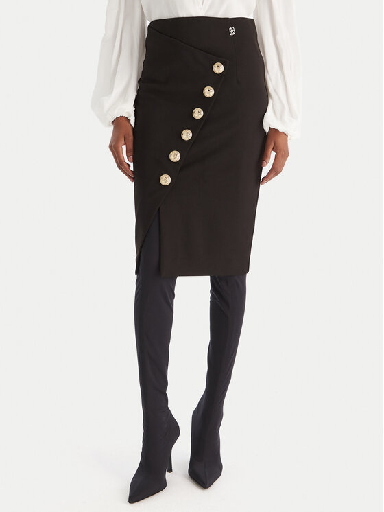 Babylon Пола тип молив S00609 Черен Regular Fit цвят на ниска цена