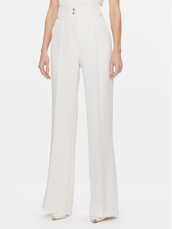 Babylon Текстилни панталони S00534 Екрю Regular Fit цвят на ниска цена