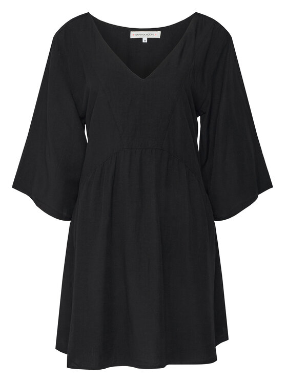 Banana Moon Лятна рокля Agathe Holidays LHN01 Черен Loose Fit цвят на ниска цена