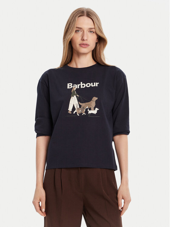 Barbour Блуза Woodhouse LTS0686NY73 Тъмносин Regular Fit цвят на ниска цена