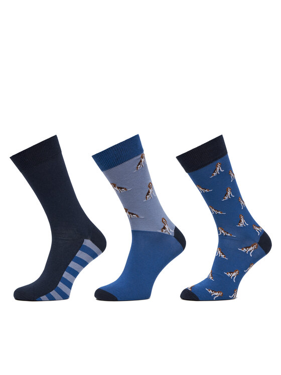Barbour Дълги чорапи Beagle Dog MGS0070BL71 Син цвят на ниска цена