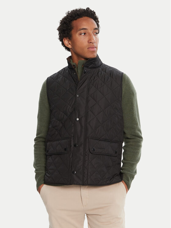 Barbour Жилетка за костюм MGI0245BK11 Черен Regular Fit цвят на ниска цена