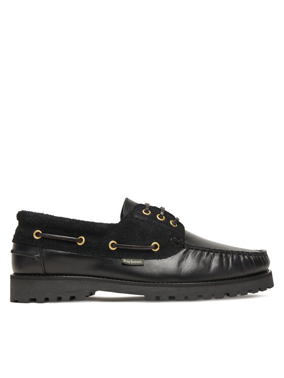 Barbour Мокасини Deck Boat MFO0795BK51 Черен цвят на ниска цена