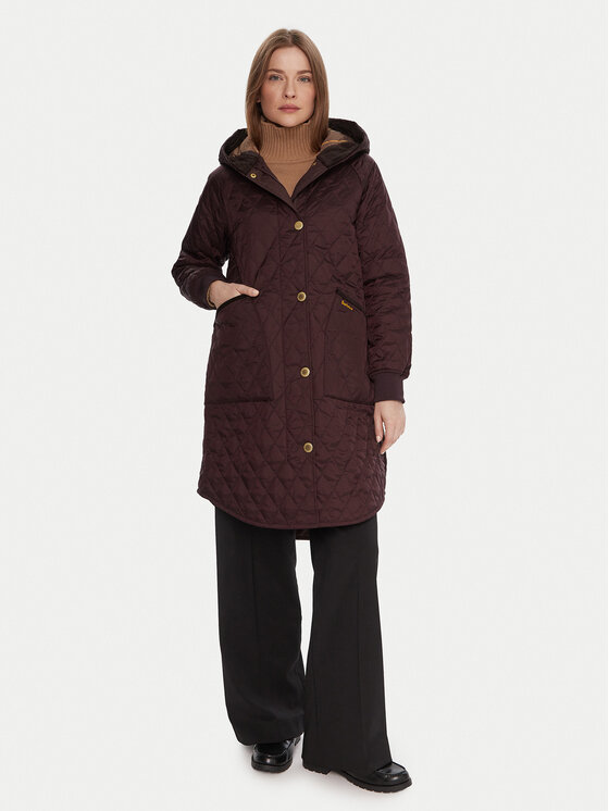 Barbour Преходно яке LQU1838RE96 Бордо Regular Fit цвят на ниска цена