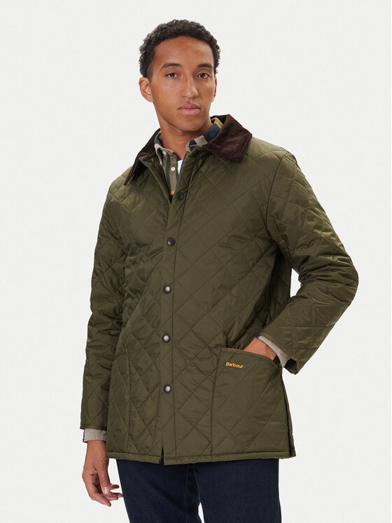 Barbour Преходно яке MQU0001OL91 Каки Regular Fit цвят на ниска цена