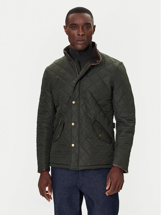 Barbour Преходно яке MQU0281GN72 Зелен Slim Fit цвят на ниска цена