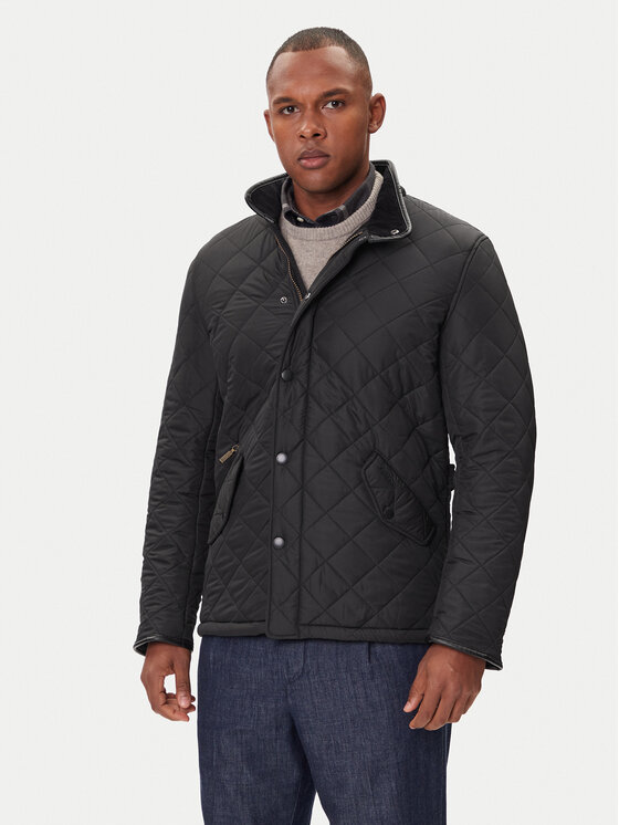 Barbour Преходно яке Powell MQU0281BK11 Черен Slim Fit цвят на ниска цена