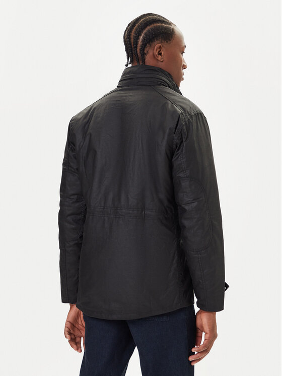 Barbour Преходно яке Sapper MWX0020BK71 Черен Regular Fit цвят на ниска цена