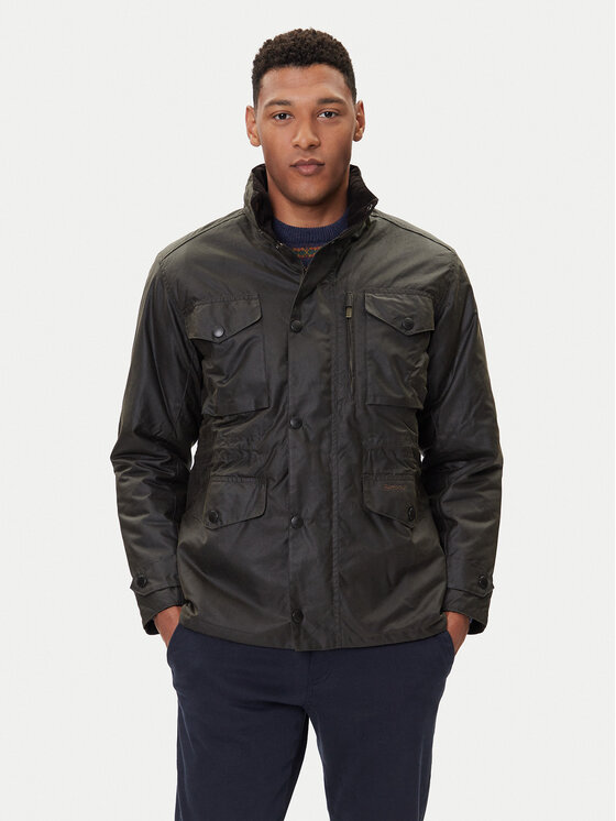 Barbour Преходно яке Sapper MWX0020OL71 Каки Regular Fit цвят на ниска цена
