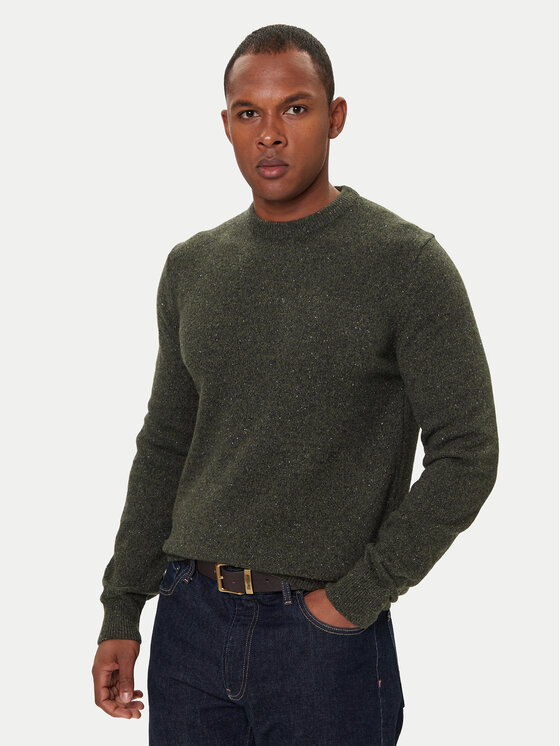 Barbour Пуловер Essential Tisbury MKN0844GN79 Зелен Regular Fit цвят на ниска цена