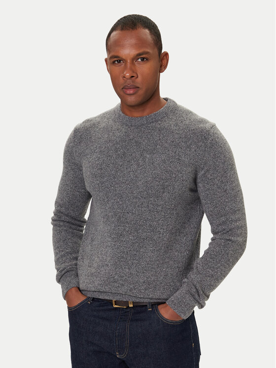 Barbour Пуловер Essential Tisbury MKN0844GY12 Сив Regular Fit цвят на ниска цена