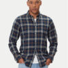 Barbour Риза Crossfell MSH4995BL33 Тъмносин Tailored Fit цвят на ниска цена