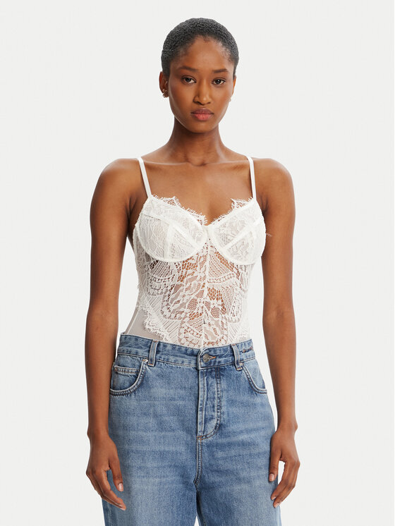 Bardot Боди Britney 38853TB2 Бял цвят на ниска цена