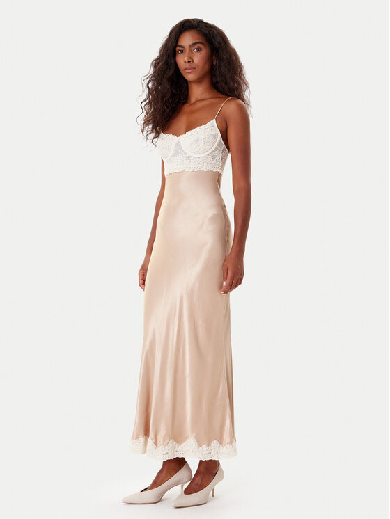 Bardot Коктейлна рокля Tzariana 60118DB Бежов Regular Fit цвят на ниска цена