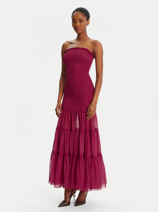 Bardot Лятна рокля Azura Strapless 59882DB Розов Slim Fit цвят на ниска цена