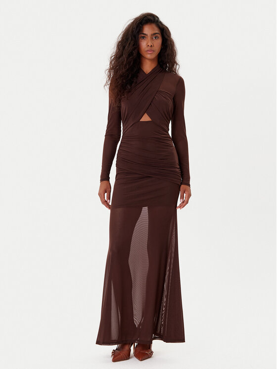 Bardot Официална рокля Veria 59987DB Кафяв Regular Fit цвят на ниска цена