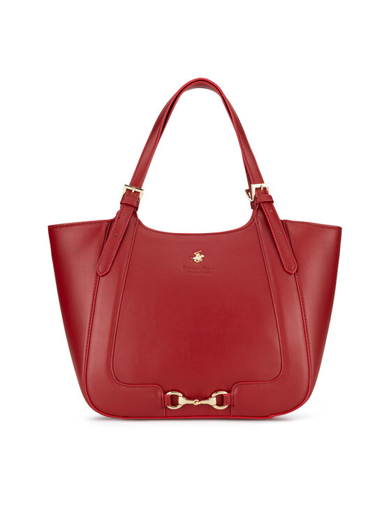 Beverly Hills Polo Club Дамска чанта BHPC-K-044-06 Червен цвят на ниска цена