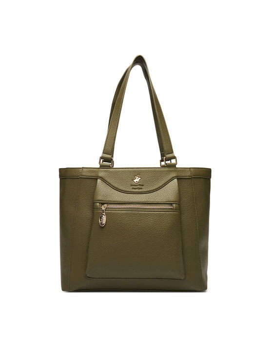 Beverly Hills Polo Club Дамска чанта C-BHPC-L-002-08 Зелен цвят на ниска цена