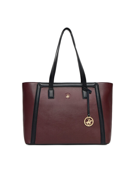 Beverly Hills Polo Club Дамска чанта C-BHPC-L-007-08 Бордо цвят на ниска цена
