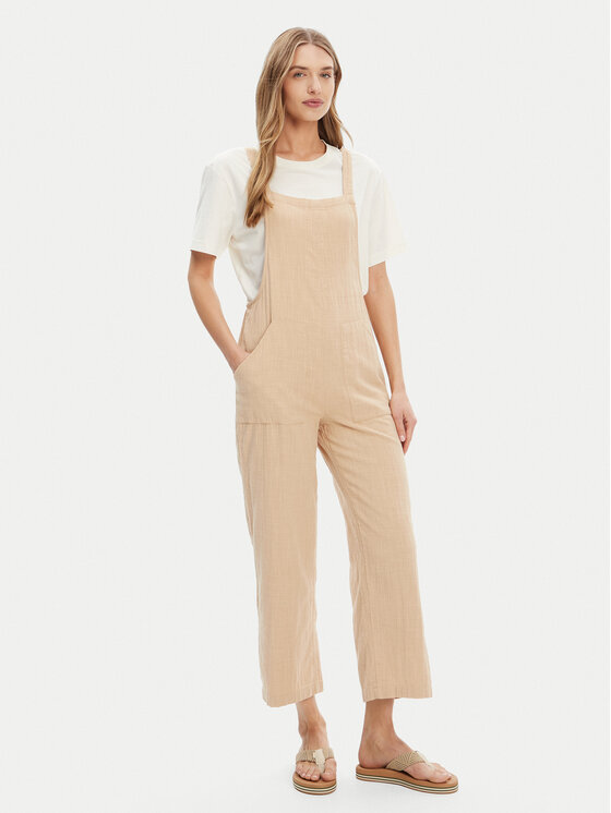 Billabong Гащеризон с презрамки ABJWD00686 Бежов Regular Fit цвят на ниска цена