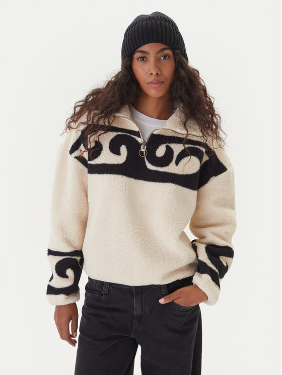 Billabong Суитшърт EBJPF00119 Бежов Regular Fit цвят на ниска цена