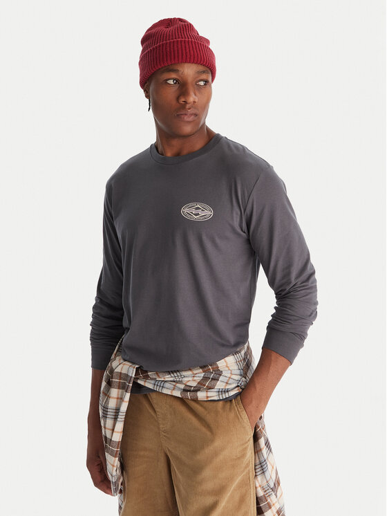 Billabong Тениска с дълъг ръкав Diamond Vision EBYZT00368 Сив Regular Fit цвят на ниска цена