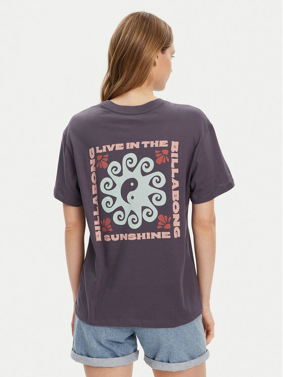 Billabong Тишърт EBJZT00432-KRB0 Тъмносин Regular Fit цвят на ниска цена