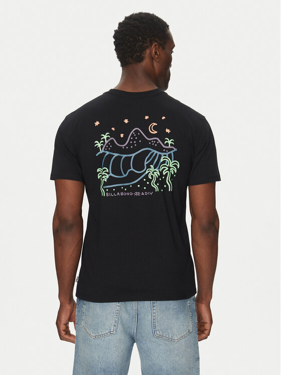 Billabong Тишърт EBYZT00296cz Черен Regular Fit цвят на ниска цена
