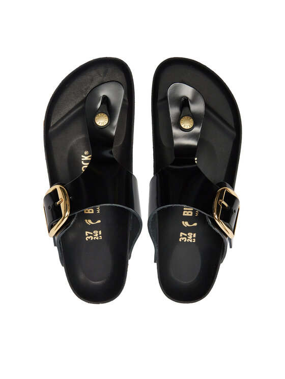 Birkenstock Джапанки Gizeh Buckle He 1021469 Черен цвят на ниска цена