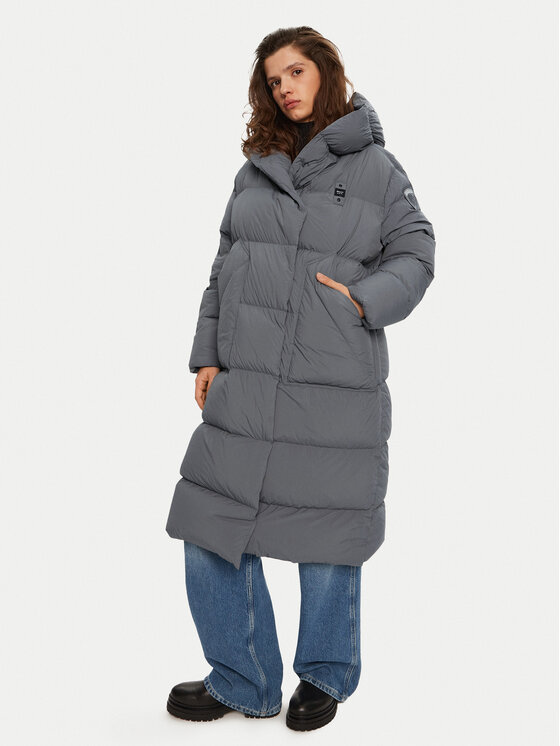 Blauer Пухено яке 24WBLDK03297 Сив Regular Fit цвят на ниска цена
