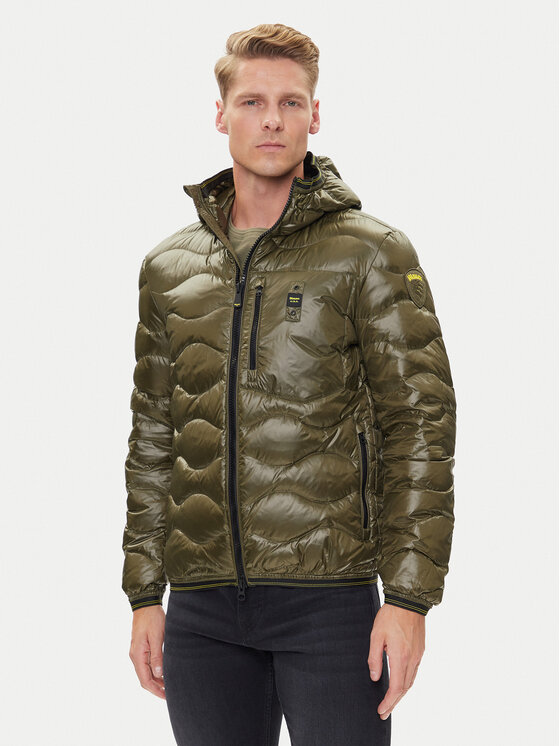 Blauer Пухено яке 25WBLUC03074006355 Зелен Regular Fit цвят на ниска цена