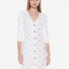 Blugirl Blumarine Плетена рокля RA3105-MA18F Бял Slim Fit цвят на ниска цена