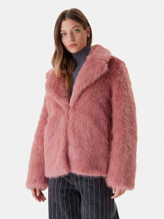 Bomboogie Кожено палто Paris GW148STFRL5 Розов Regular Fit цвят на ниска цена