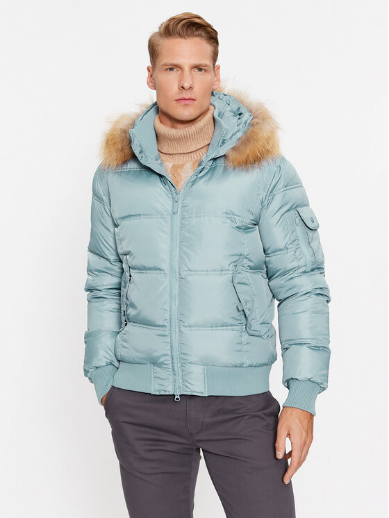 Bomboogie Пухено яке JM603PTNIW3 Син Regular Fit цвят на ниска цена