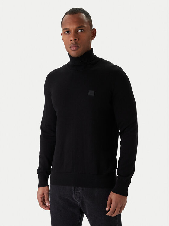 Boss Поло Akiro S 50527573 Черен Regular Fit цвят на ниска цена