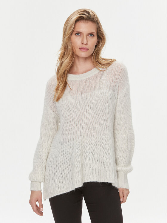 Boss Пуловер Fuoline 50493836 Екрю Regular Fit цвят на ниска цена