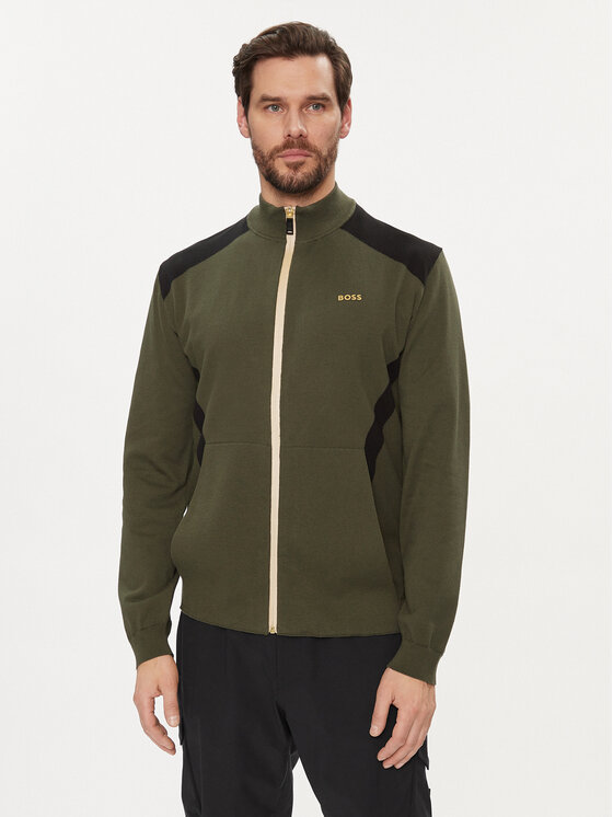 Boss Суитшърт Zotek 50504948 Зелен Regular Fit цвят на ниска цена