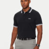 Boss Тениска с яка и копчета Paddy 50469055 Черен Regular Fit цвят на ниска цена