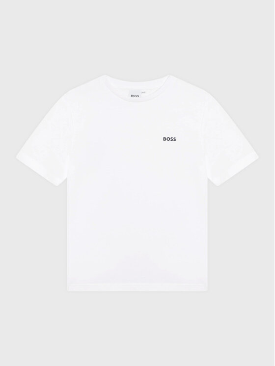 Boss Тишърт J25P23 S Бял Regular Fit цвят на ниска цена