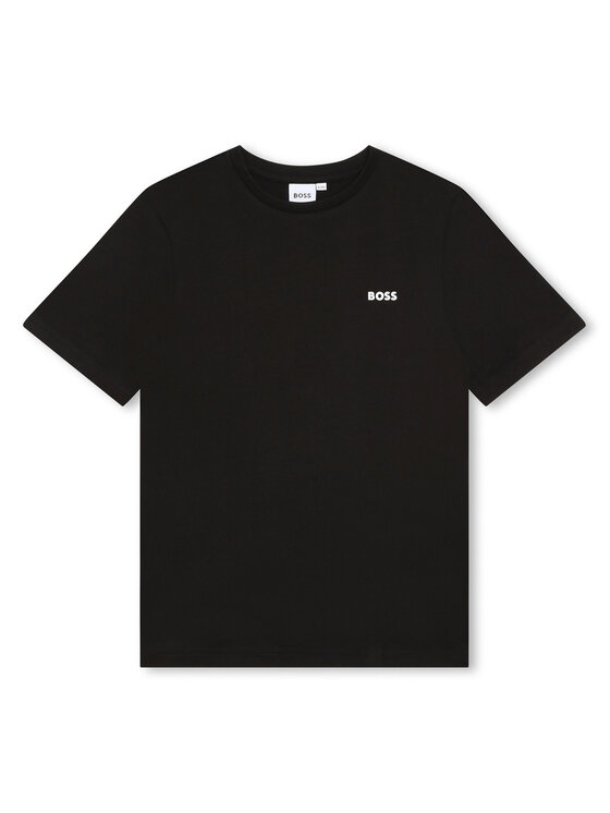 Boss Тишърт J25P23 S Черен Regular Fit цвят на ниска цена