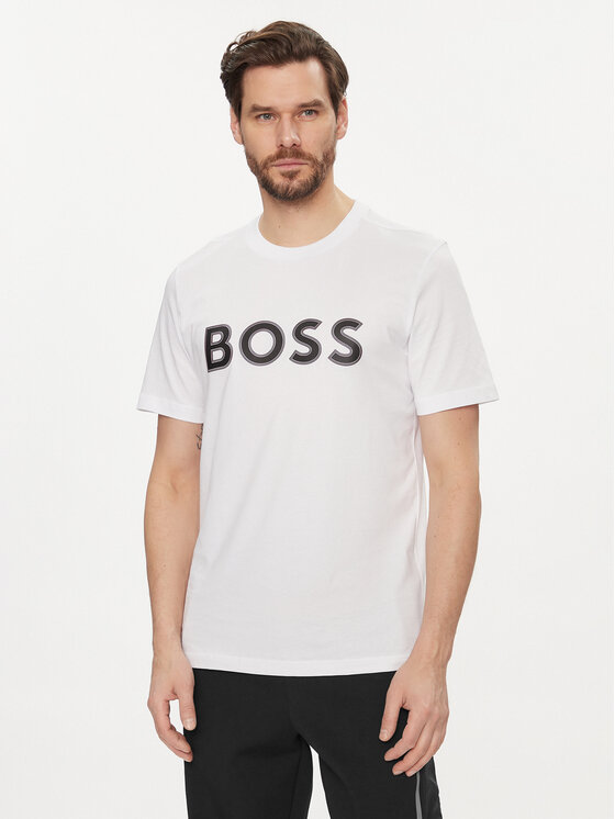 Boss Тишърт Tee 1 50506344 Бял Regular Fit цвят на ниска цена