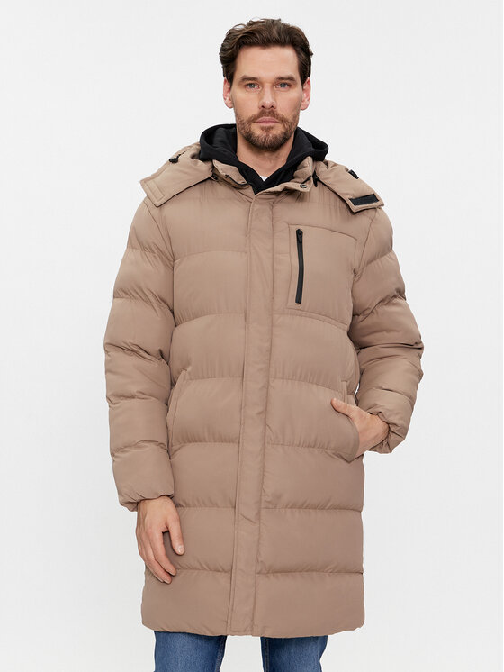 Brave Soul Зимно яке MJK-ELSDONSTONE Бежов Regular Fit цвят на ниска цена