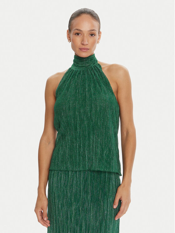 Bruuns Bazaar Блуза Brella Duro BBW4531 Зелен Slim Fit цвят на ниска цена